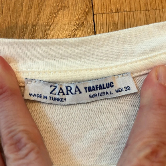 Zara Graphic Tee Cropped “Do it Mañana” Shirt Size Large - Picture 5 of 6